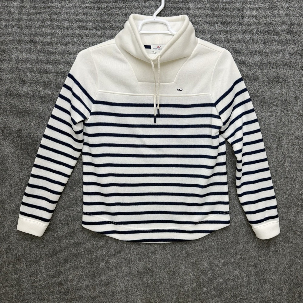 Vineyard Vines Pullover sweater top women's size Small high neck drawstrings